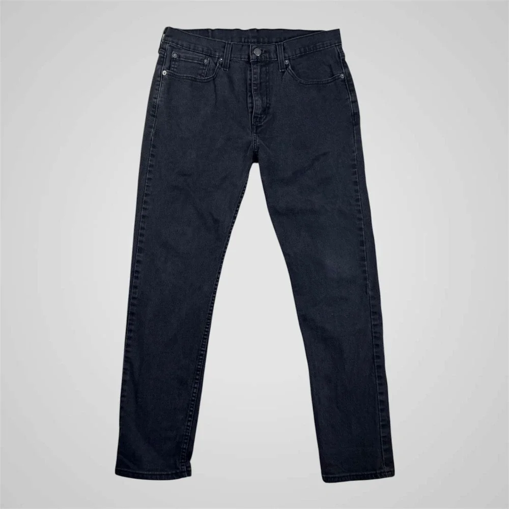Levis 502 Regular Taper Mens 32x29 Jeans Charcoal Black Wash 29507-0001